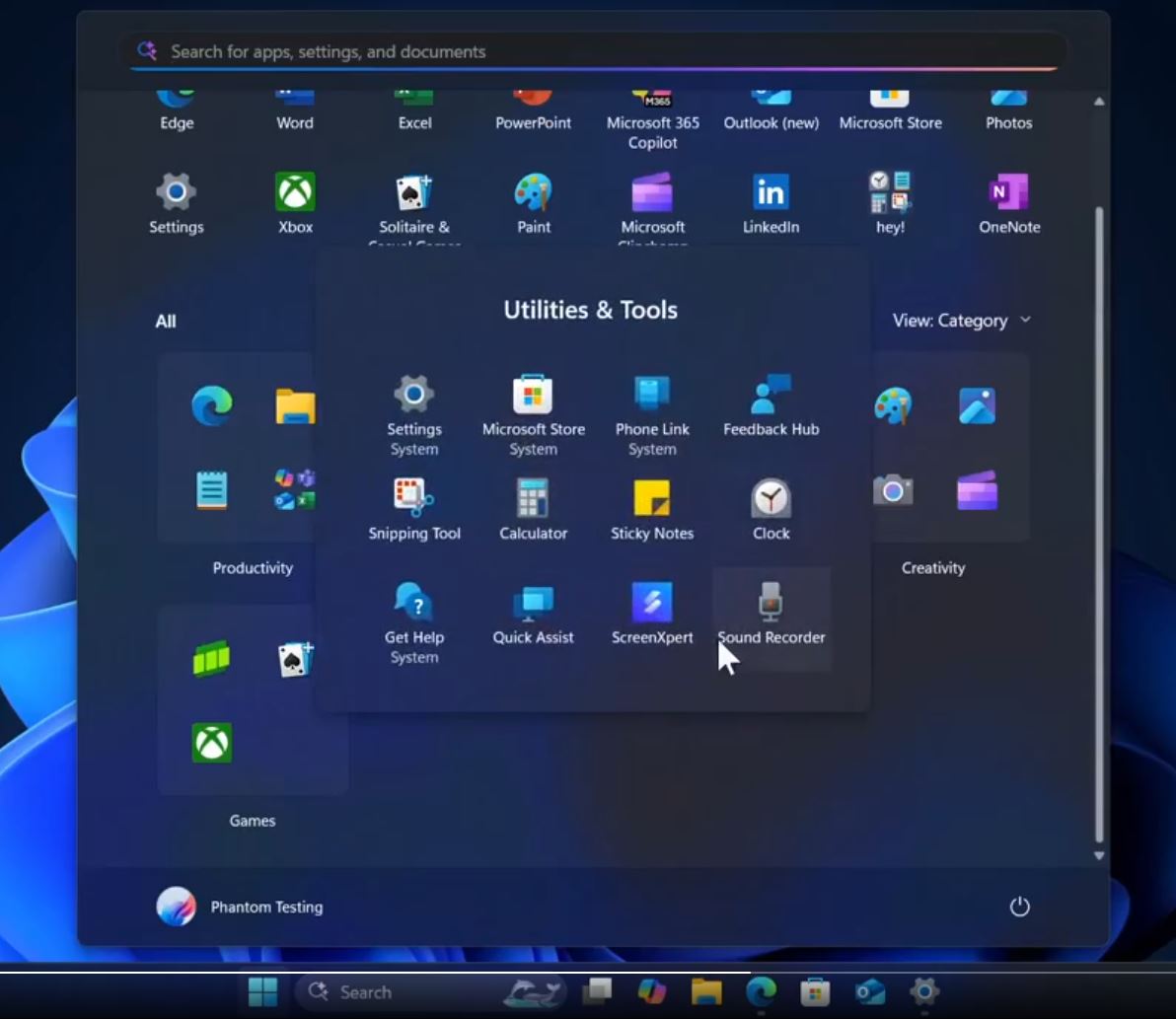 windows start